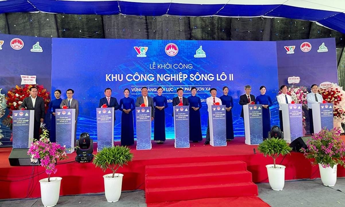 Khu công nghiệp hiện đại kiểu mẫu Sông Lô II đã khởi công ngày 25/6/2025 Khu công nghiệp hiện đại kiểu mẫu Sông Lô II đã khởi công ngày 25/6/2025