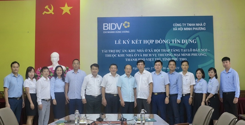 Phú Thọ: Ký kết hợp đồng tín dụng tài trợ dự án Khu nhà ở xã hội Minh Phương