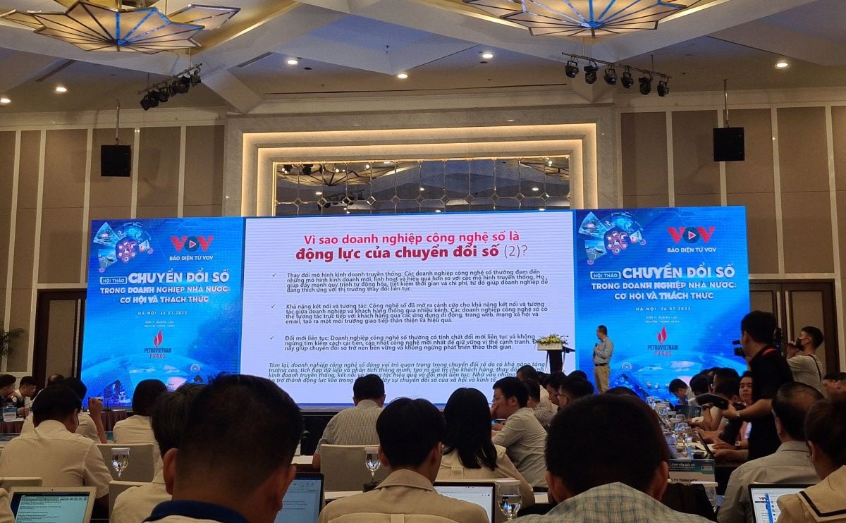 Quang cảnh Hội thảo Doanh nghiệp nhà nước gặp nhiều thách thức trong chuyển đổi số
