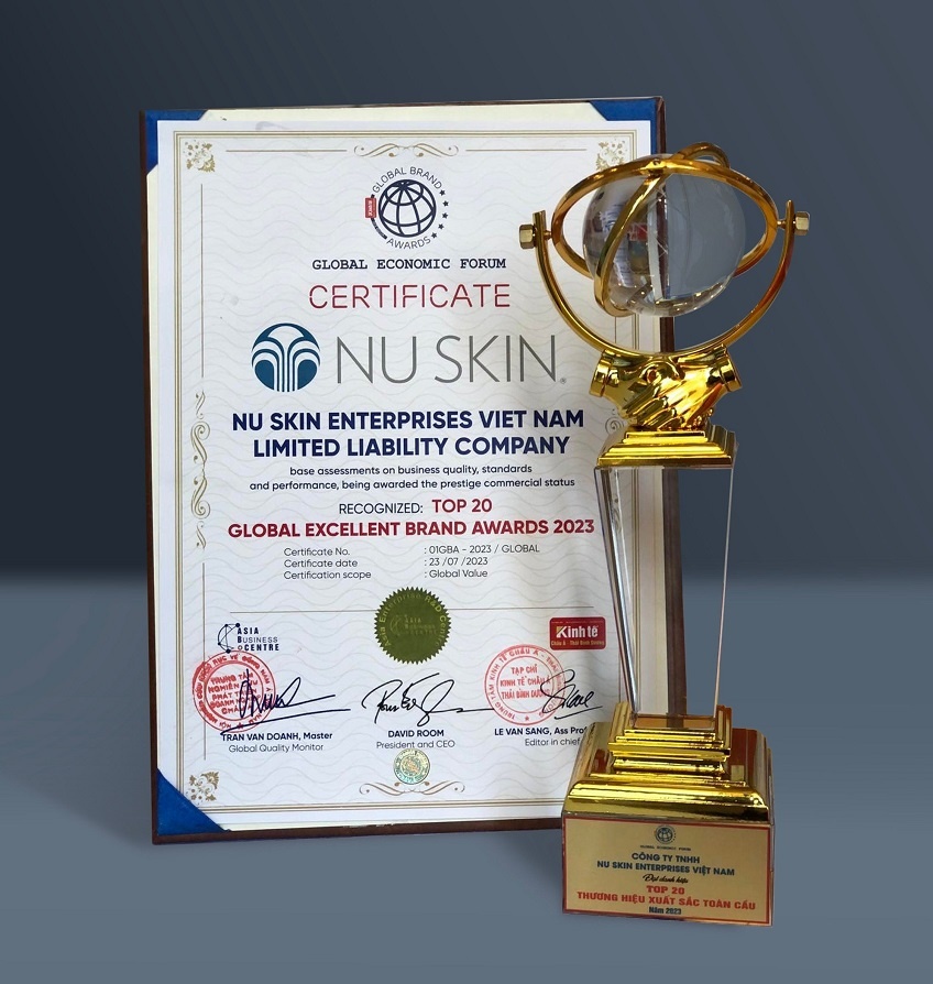 Nu Skin Việt Nam: Top 20 thương hiệu xuất sắc toàn cầu 2023