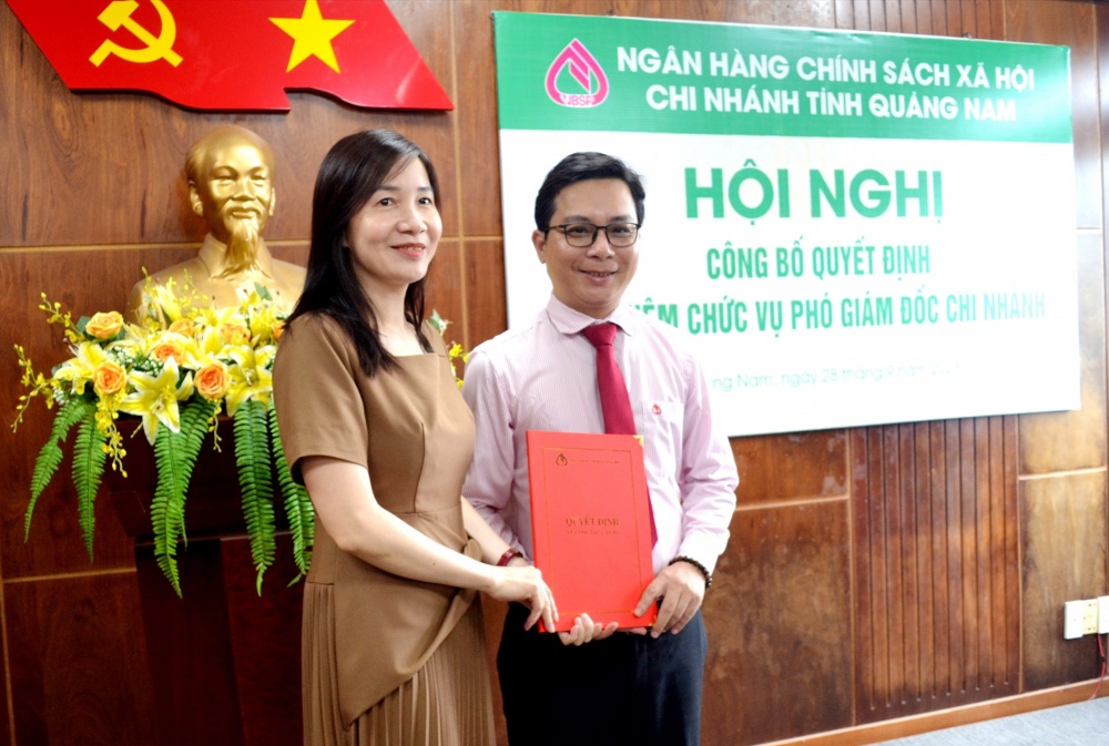 Bổ nhiệm Phó giám đốc NHCSXH tỉnh Quảng Nam