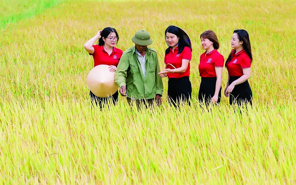 Cán bộ tín dụng Agribank nỗ lực từng ngày mang đến niềm vui đến với bà con nông dân qua những đồng vốn nghĩa tình