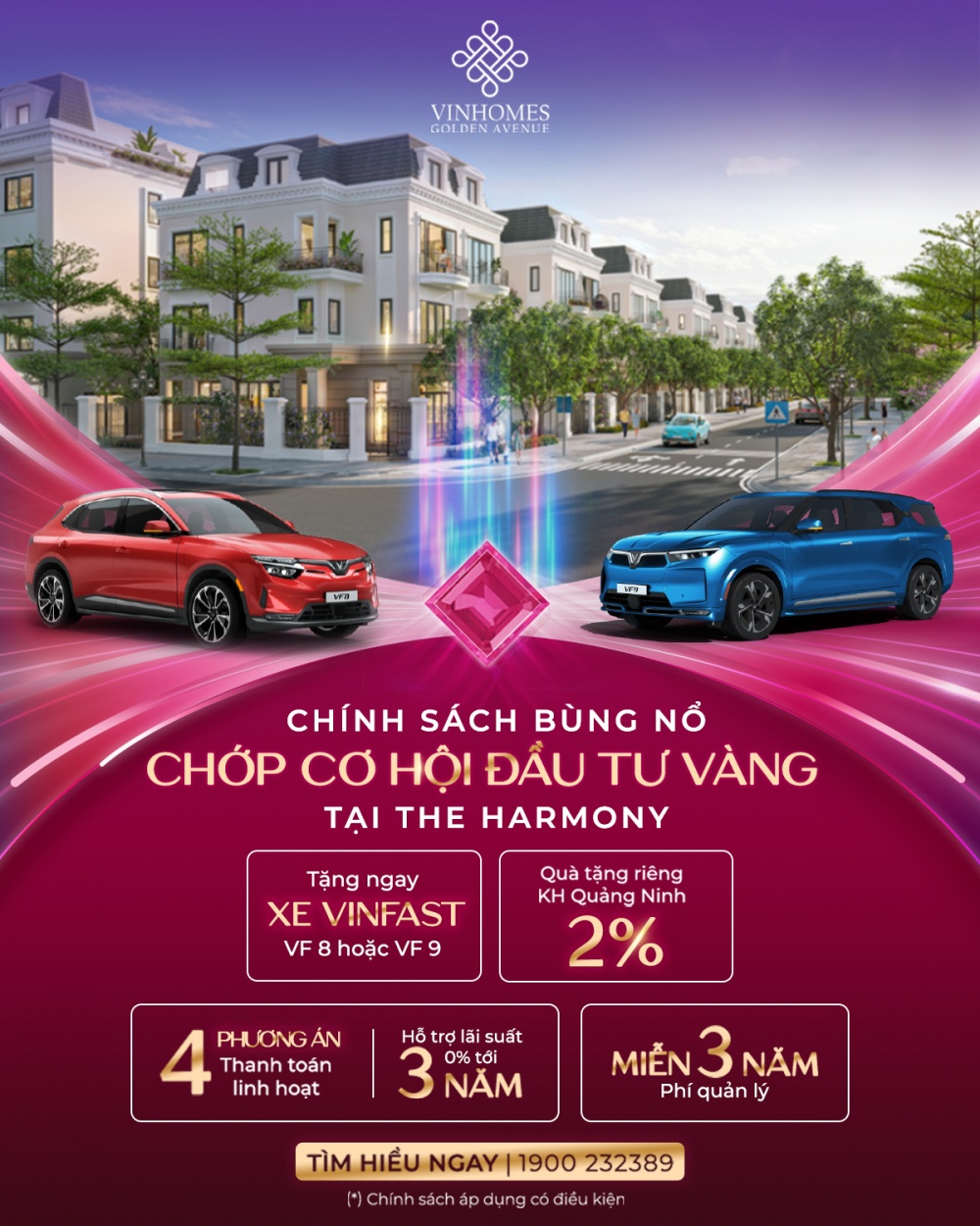 Sở hữu ngay The Harmony với chính sách bán hàng vô cùng hấp dẫn, đặc biết có 4 phương án thanh toán linh hoạt