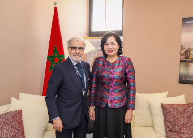 Thống đốc Nguyễn Thị Hồng làm việc với Thống đốc NHTW Ma-rốc