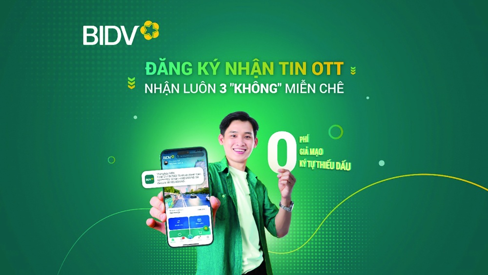 Nhận biến động số dư với mức phí 0 đồng tại BIDV