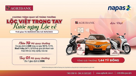 NAPAS cùng Agribank triển khai chương trình ưu đãi kép cùng thẻ Lộc Việt