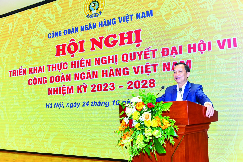 Phó Thống đốc Thường trực NHNN Đào Minh Tú phát biểu chỉ đạo tại Hội nghị
