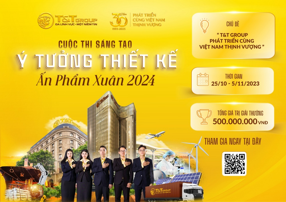T&T Group phát động cuộc thi sáng tạo ý tưởng, thiết kế ấn phẩm Xuân 2024 T&T Group phát động cuộc thi sáng tạo ý tưởng, thiết kế ấn phẩm Xuân 2024