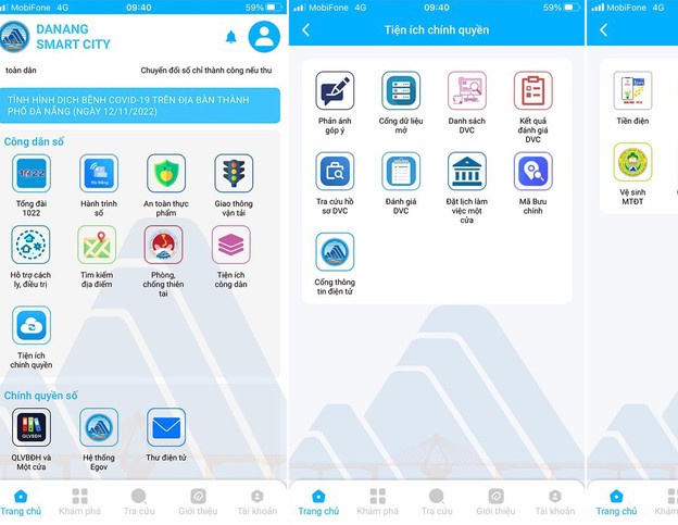 Ứng dụng di động đa dịch vụ tiện ích Danang Smart City