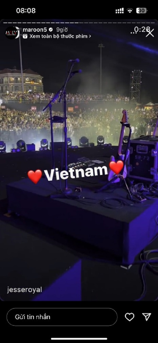 Maroon 5 khiến khán giả 8Wonder Winter Festival phát cuồng với loạt hit “siêu đỉnh”