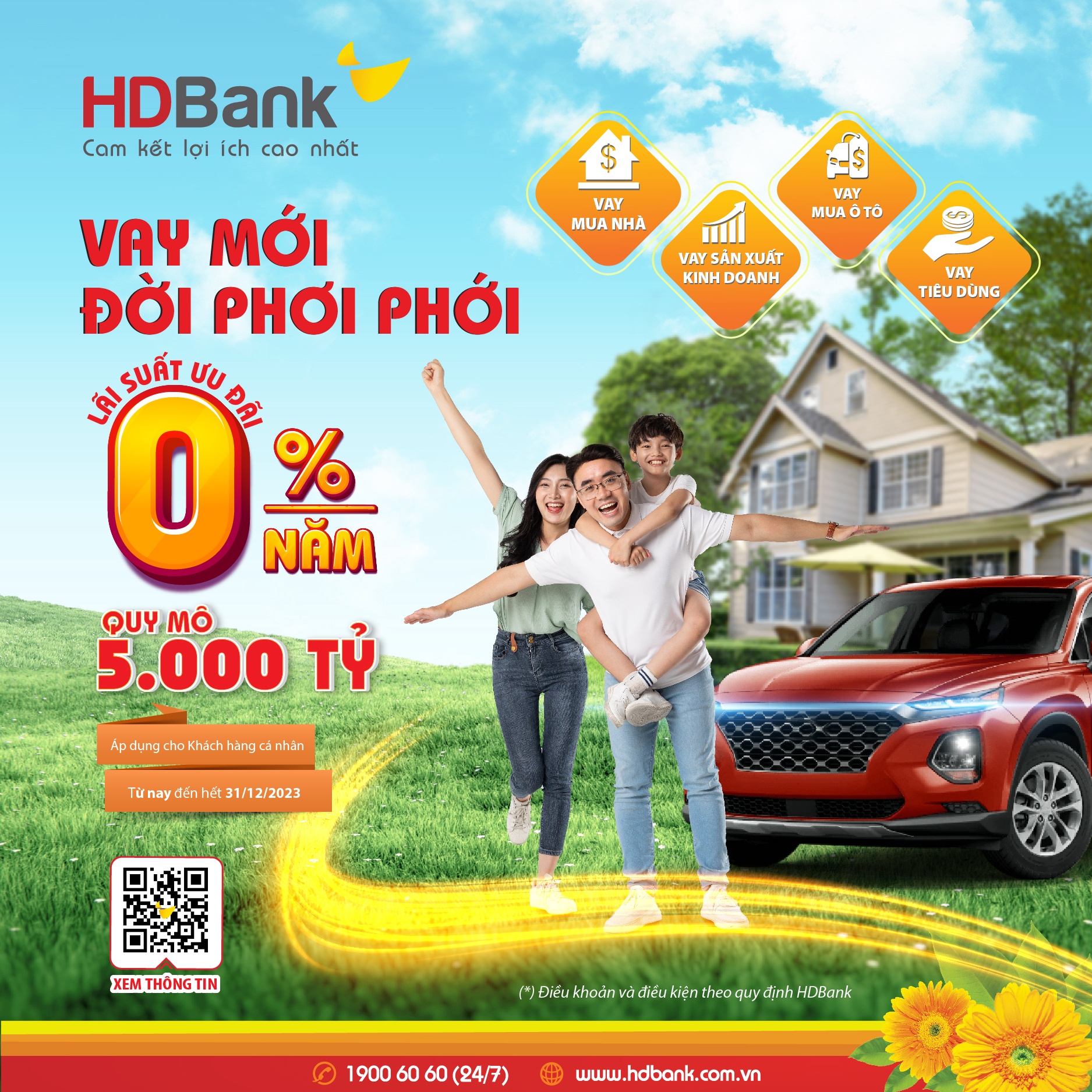 HDBank mở chương trình cho vay 10.000 tỷ đồng lãi suất ưu đãi 0% HDBank mở chương trình cho vay 10.000 tỷ đồng lãi suất ưu đãi 0%