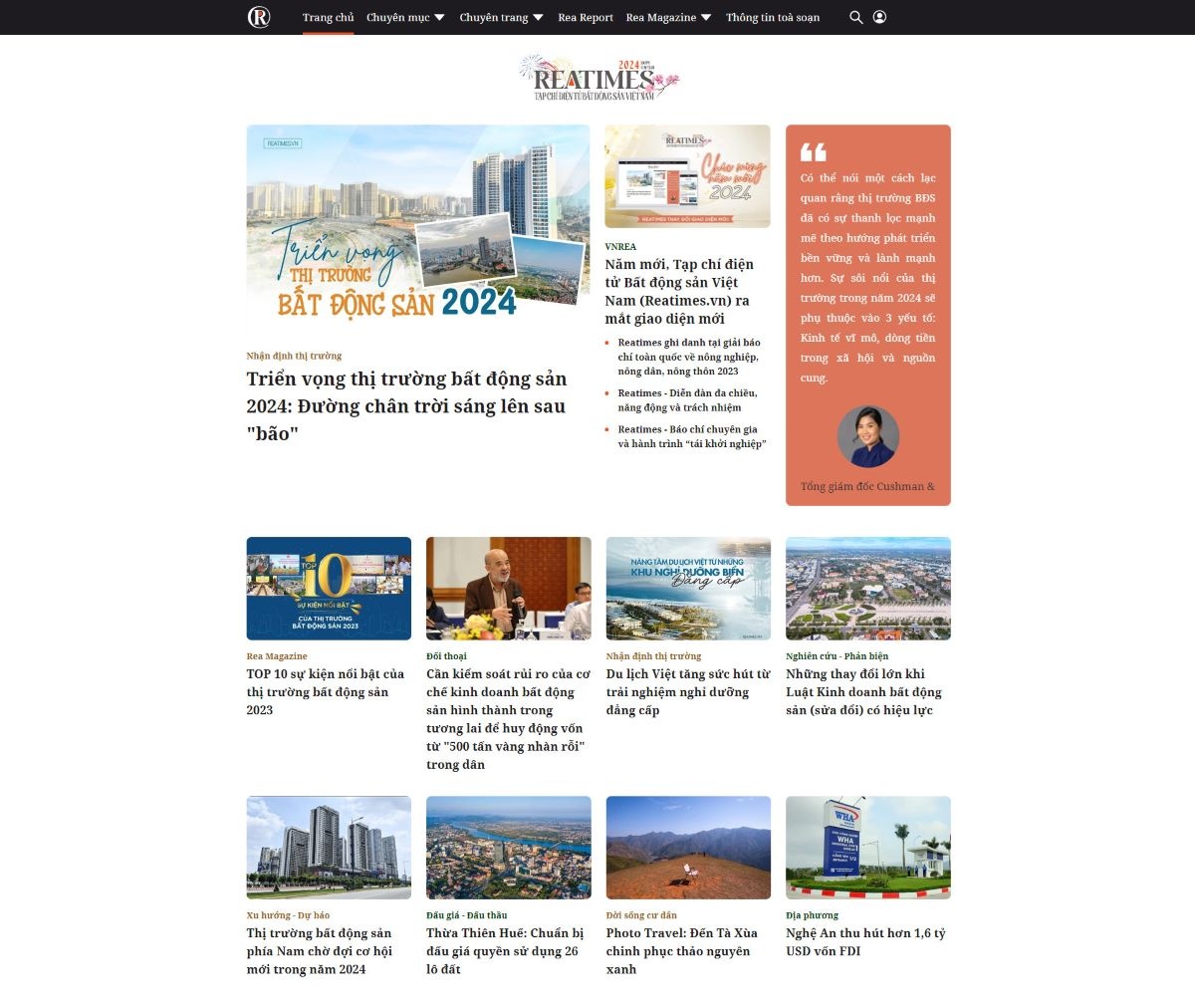 Tạp chí điện tử Bất động sản Việt Nam chủ động tiến hành đổi mới toàn diện cả về hình thức, nội dung và thương hiệu.