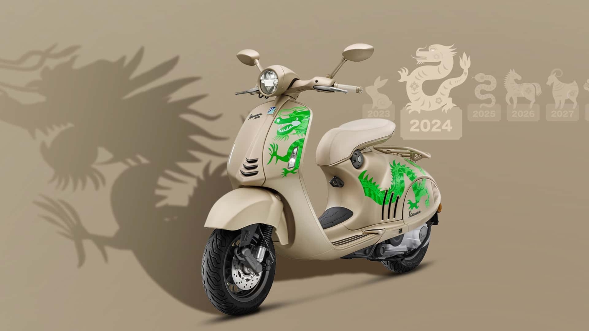 Vespa đón Tết Nguyên đán 2024 bằng phiên bản rồng xanh đặc biệt: Màu sơn độc quyền, sản xuất giới hạn chỉ 1.888 chiếc toàn cầu - Ảnh 1. Vespa đón Tết Nguyên đán 2024 bằng phiên bản rồng xanh đặc biệt: Màu sơn độc quyền, sản xuất giới hạn chỉ 1.888 chiếc toàn cầu - Ảnh 1.