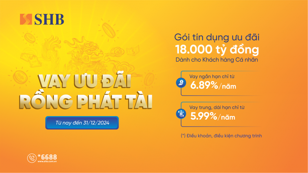 SHB dành 18.000 tỷ đồng ưu đãi khách hàng cá nhân