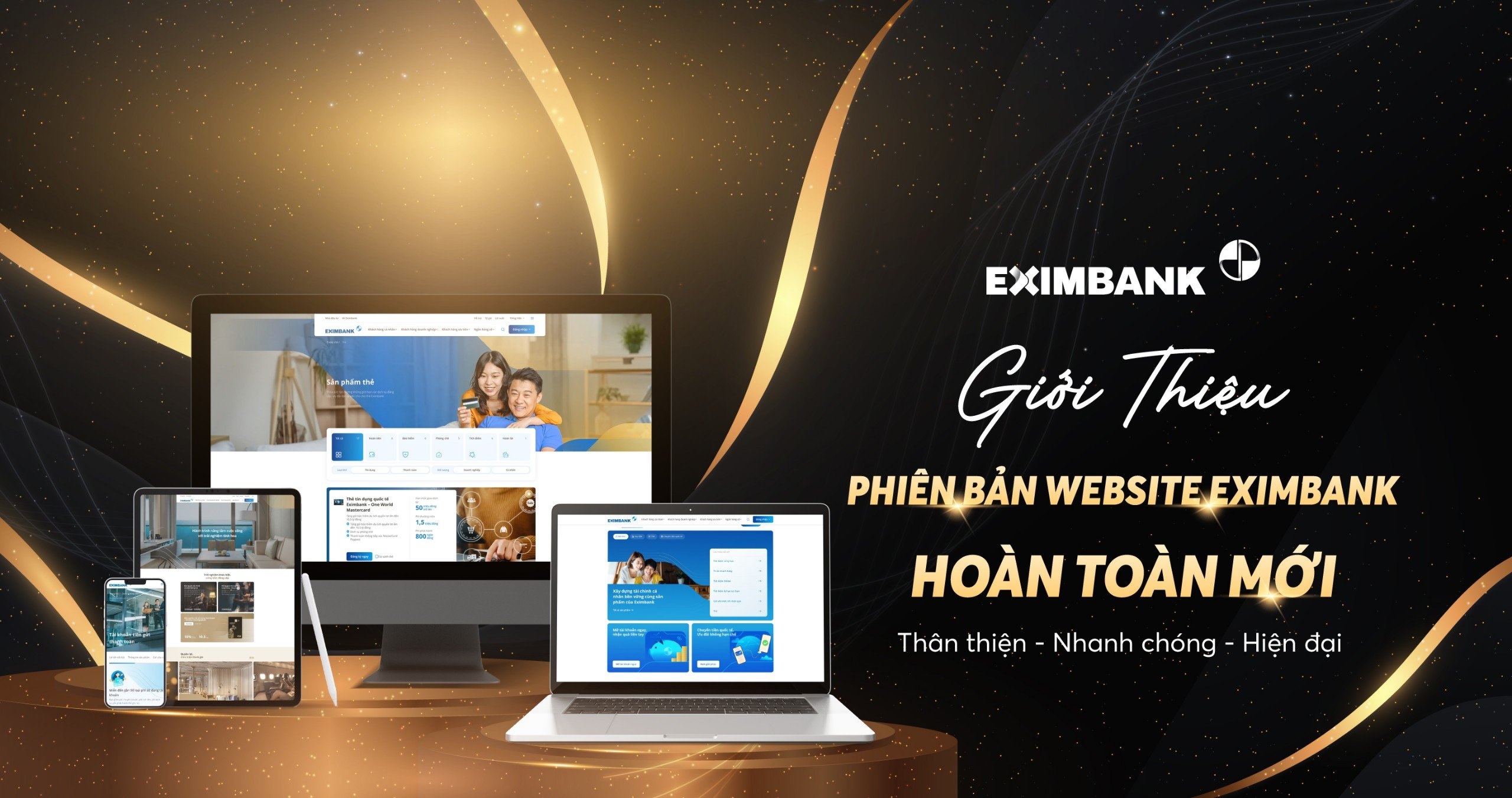 Eximbank thay đổi giao diện website
