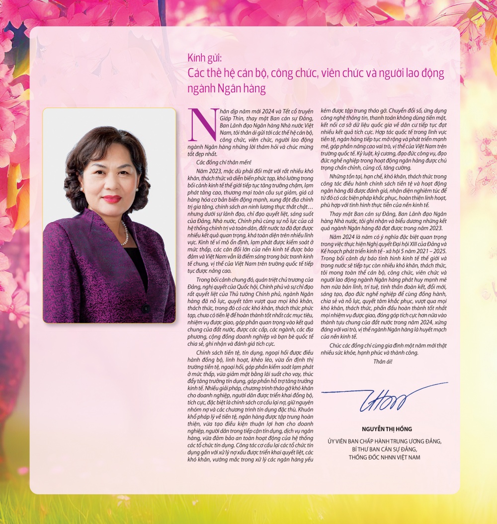 Thư Chúc mừng Năm mới của Thống đốc Ngân hàng Nhà nước Việt Nam