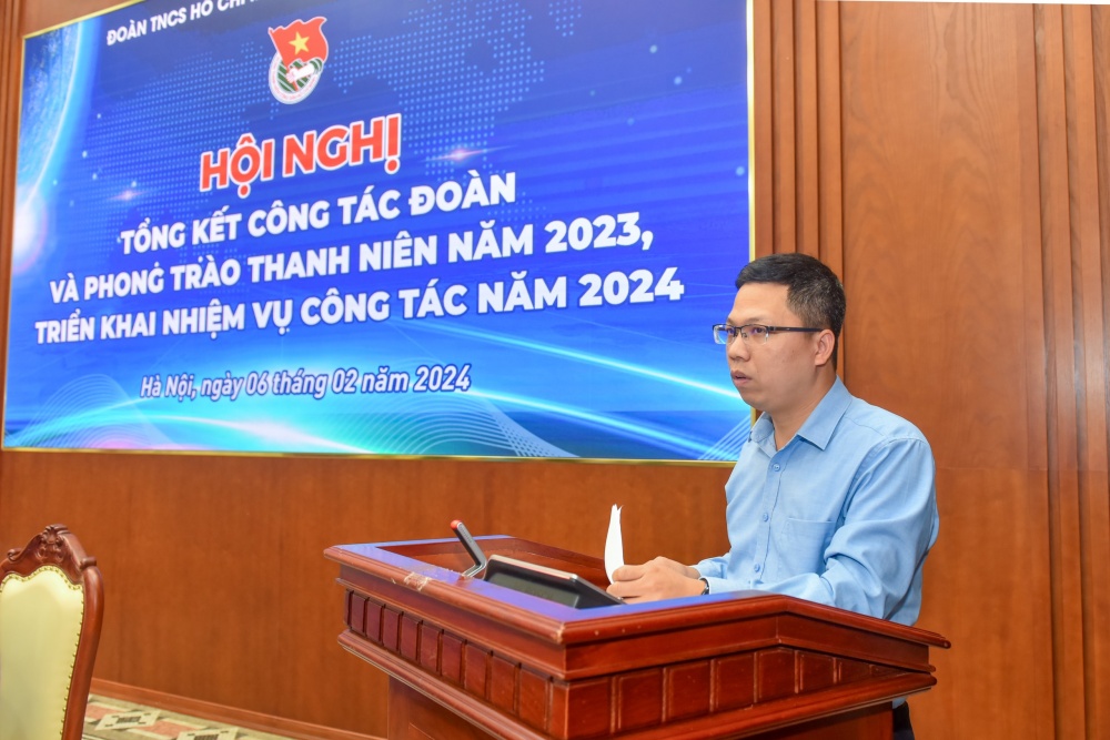 Phó Bí thư thường trực Đoàn khối các cơ quan Trung ương Nguyễn Ngọc Điệp phát biểu tại Hội nghị Phó Bí thư thường trực Đoàn khối các cơ quan Trung ương Nguyễn Ngọc Điệp phát biểu tại Hội nghị