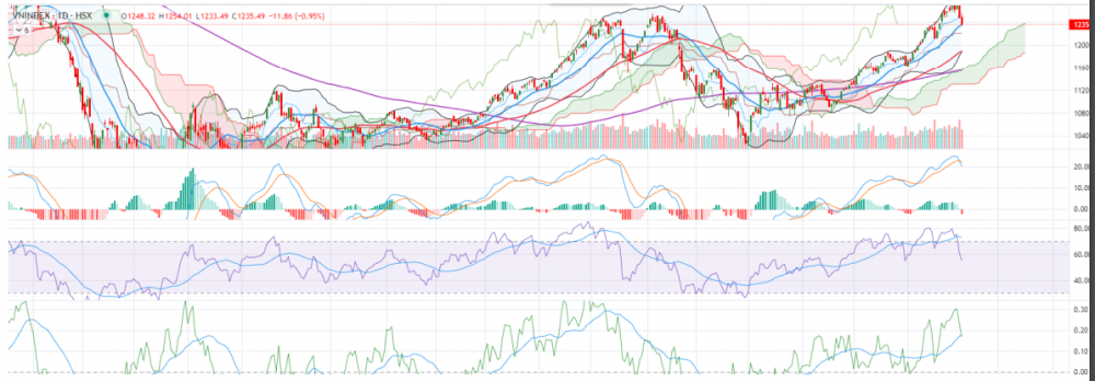 Bluechip tiếp đà giảm, VN-Index mất 11,86 điểm