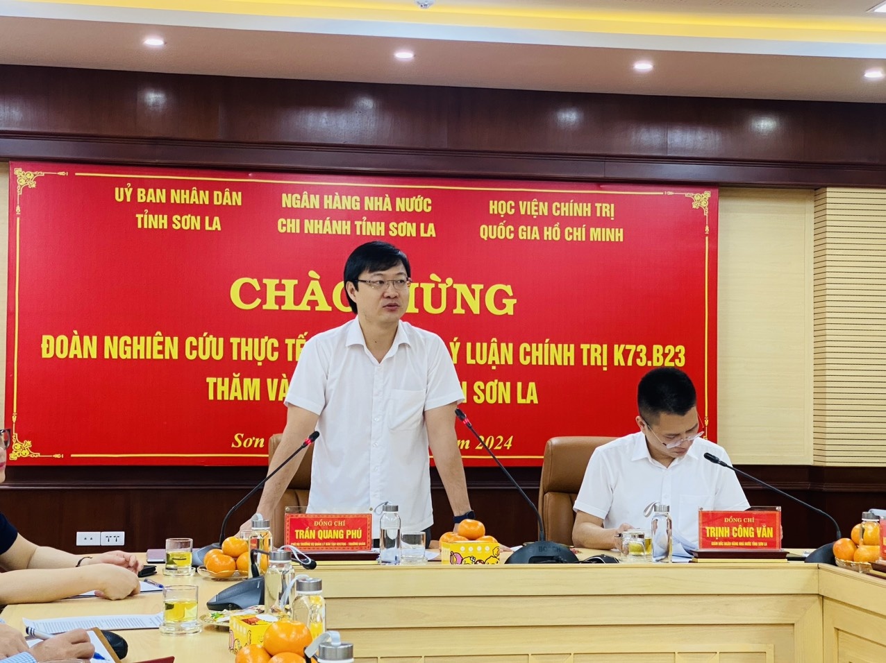 NHNN Sơn La làm việc với Đoàn nghiên cứu thực tế Học viên Cao cấp lý luận chính trị