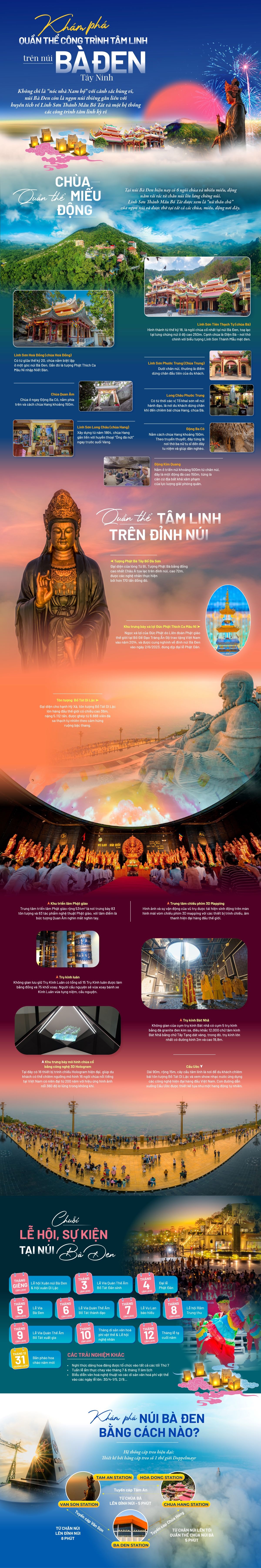 Khám phá từng ngõ ngách trong quần thể công trình tâm linh trên núi Bà Đen, Tây Ninh