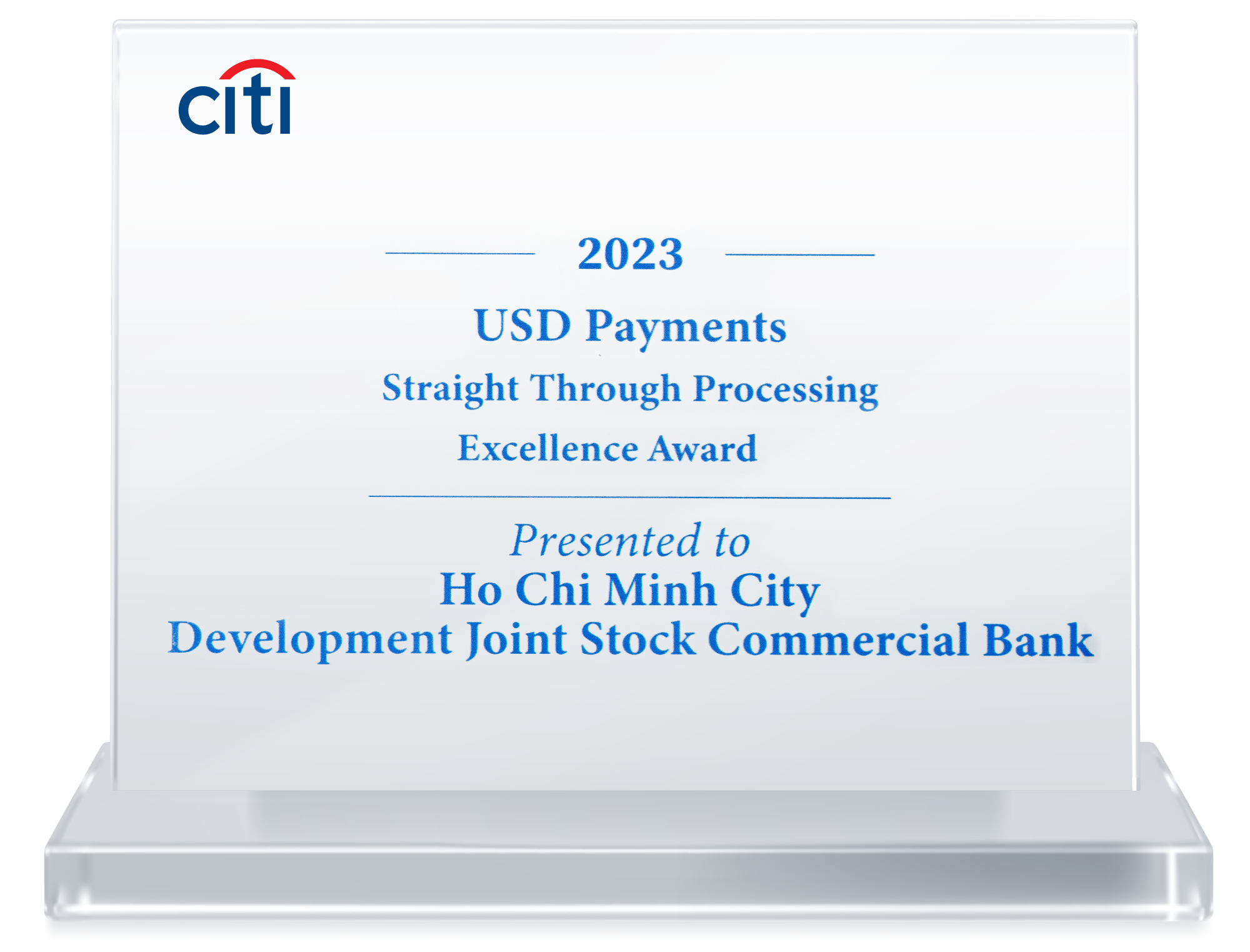 HDBank nhận giải thưởng thanh toán quốc tế xuất sắc từ Citibank HDBank nhận giải thưởng thanh toán quốc tế xuất sắc từ Citibank