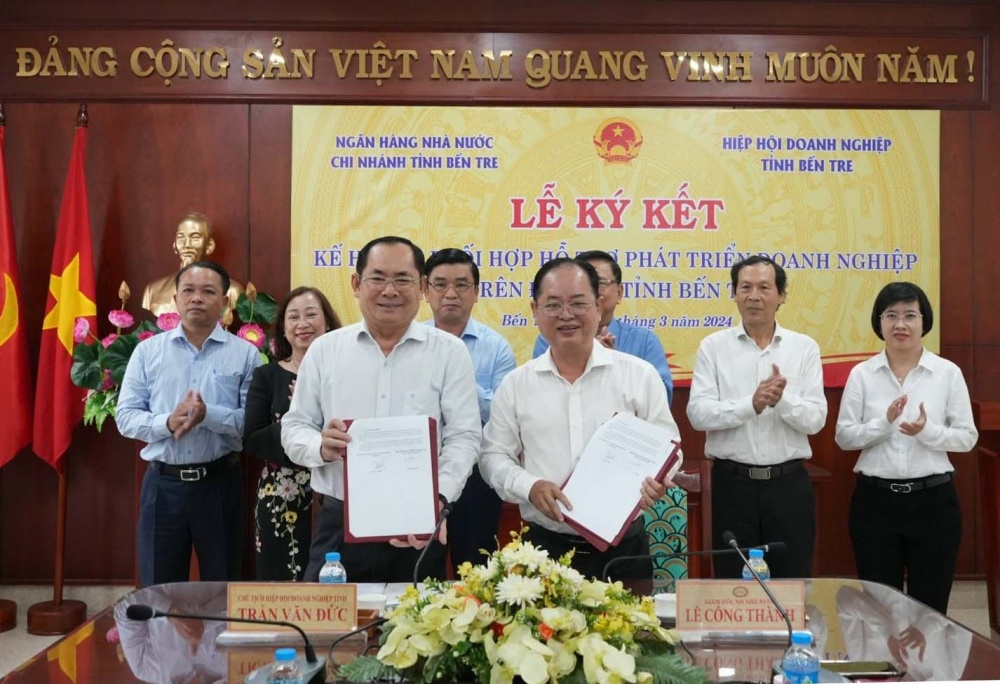 Bến Tre: Ký kết Kế hoạch phối hợp hỗ trợ phát triển doanh nghiệp