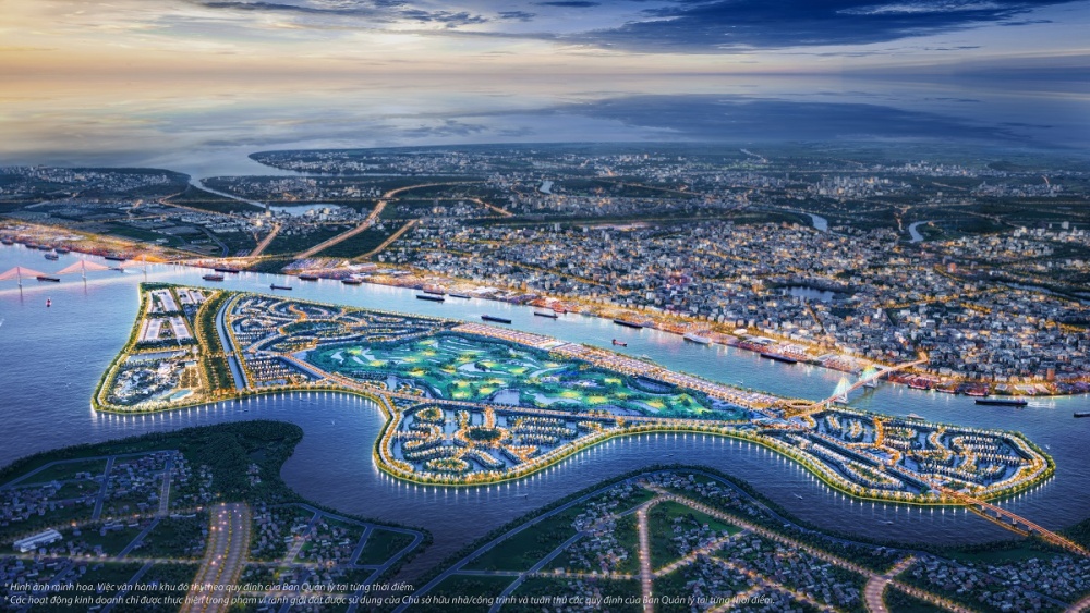 Phần lớn các biệt thự tại Vinhomes Royal Island sẽ có bãi tắm riêng sau nhà