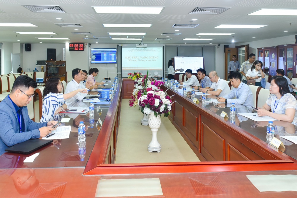 Đã có 3.400 lượng vàng trúng thầu trong phiên đấu thầu ngày 23/4