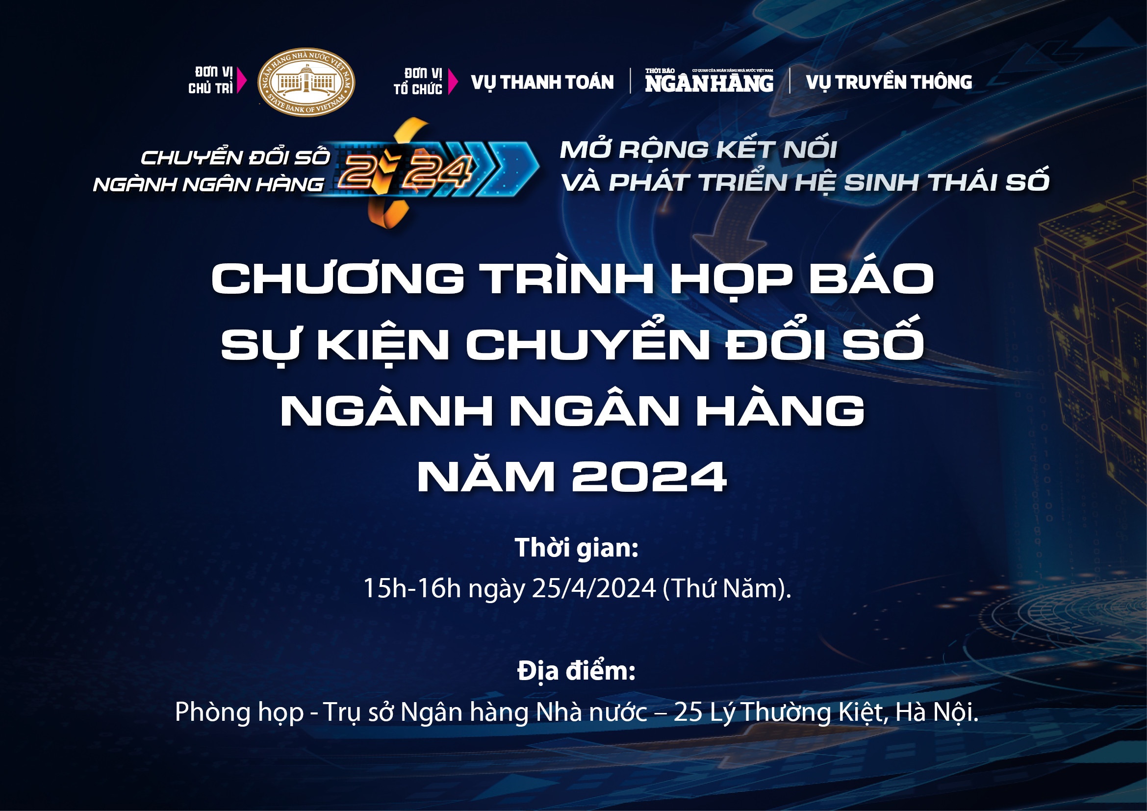 Sắp diễn ra Họp báo Sự kiện Ngày Chuyển đổi số ngành Ngân hàng 2024