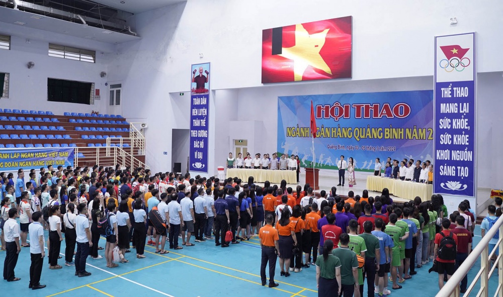 Hội thao Ngân hàng Quảng Bình năm 2024 thu hút gần 700 vận động viên của 20 đoàn tham gia.