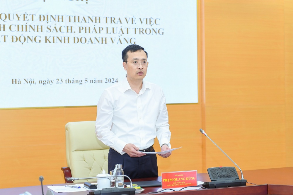 Công bố quyết định thanh tra hoạt động kinh doanh vàng