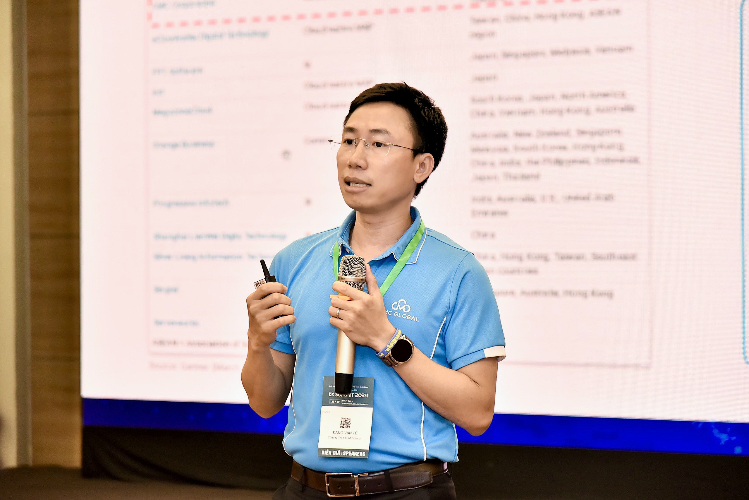 Ông Đặng Văn Tú- Giám đốc công nghệ CMC Global chia sẻ tại sự kiện