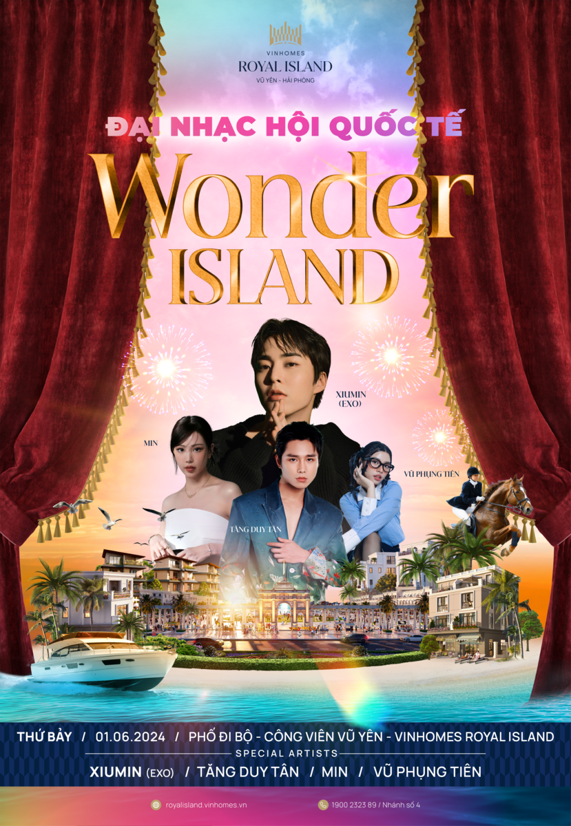Đại nhạc hội Wonder Island lần đầu tiên được tổ chức tại Hải Phòng quy tụ ngôi sao nổi tiếng Hàn Quốc và Việt Nam, khai mở điểm đến đẳng cấp quốc tế tại Việt Nam