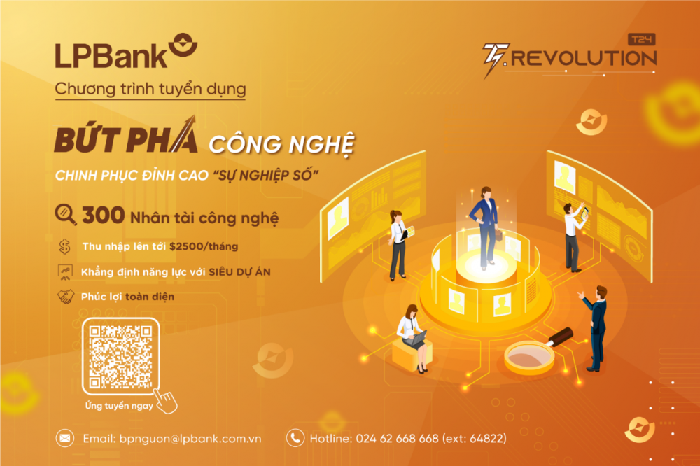 LPBank trả lương tới 2.500 USD/tháng để chiêu mộ nhân tài công nghệ