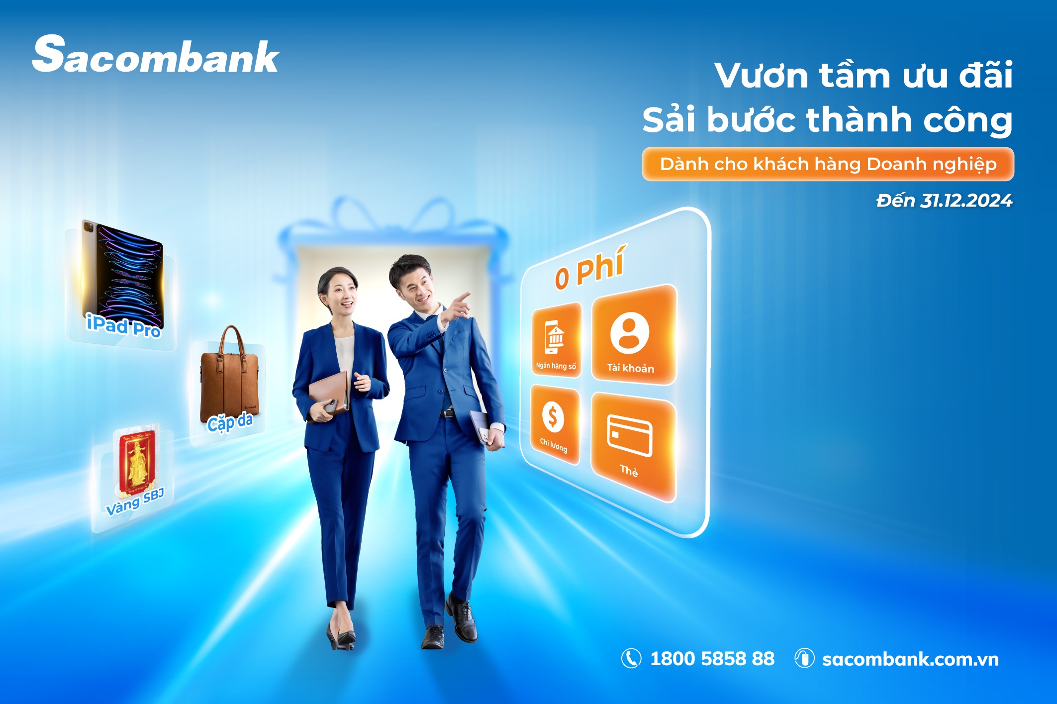 “Vươn tầm ưu đãi, sải bước thành công” với loạt khuyến mãi lớn từ Sacombank