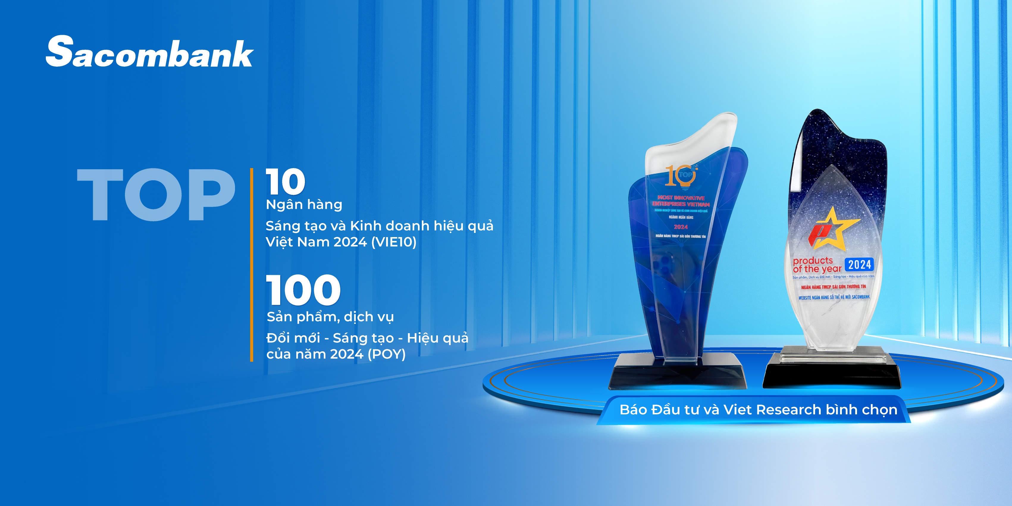 Sacombank được bình chọn là Ngân hàng sáng tạo và kinh doanh hiệu quả