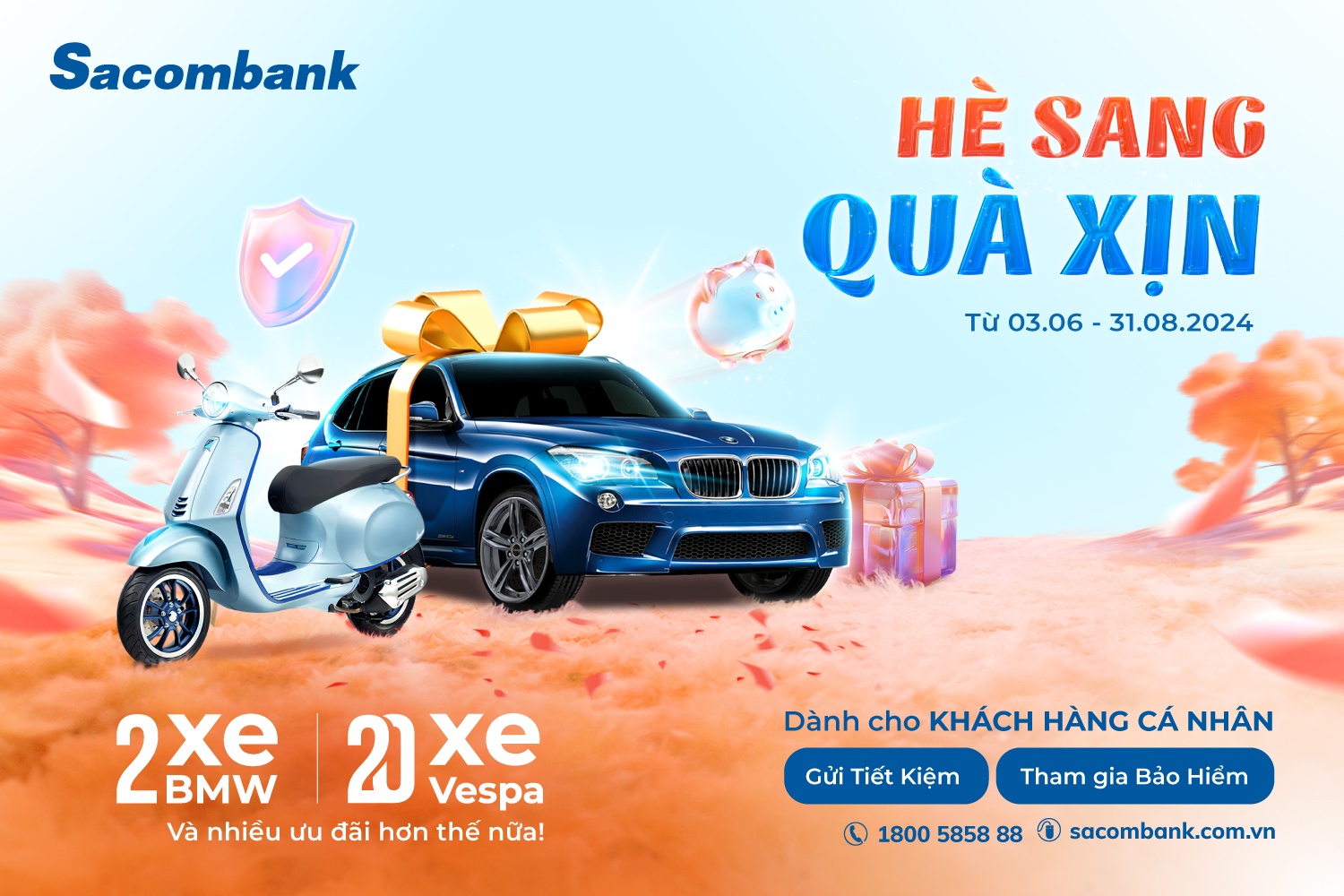 Hai xe ô tô BMW và nhiều giải thưởng hấp dẫn khác đang chờ những chủ nhân may mắn nhất