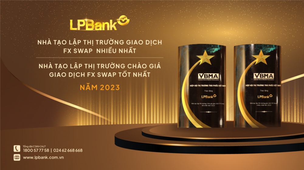 LPBank được vinh danh vị trí cao nhất giải thưởng Nhà tạo lập thị trường của VBMA năm 2023 LPBank được vinh danh vị trí cao nhất giải thưởng Nhà tạo lập thị trường của VBMA năm 2023