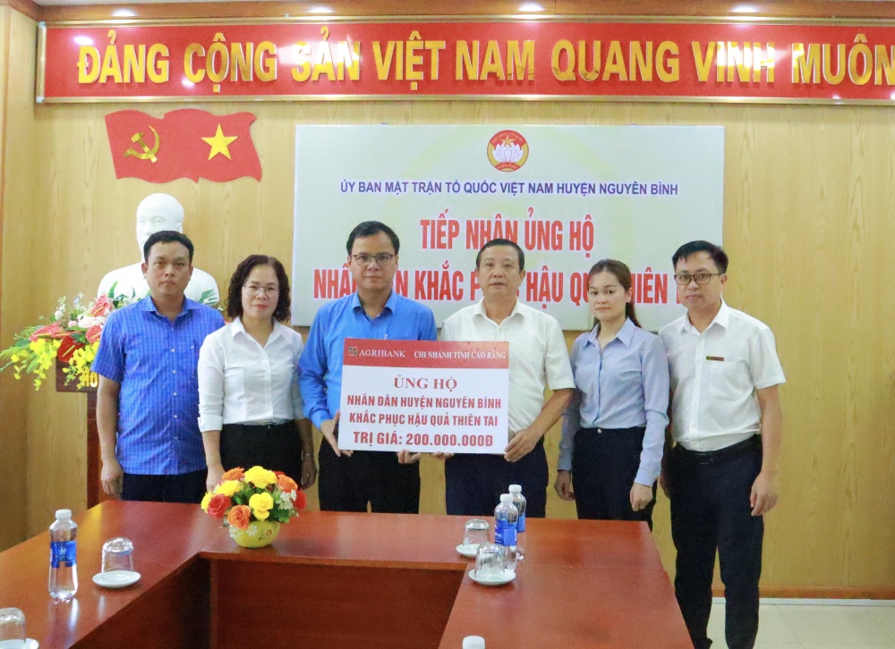 Agribank chung sức cùng các địa phương và người dân khắc phục hậu quả của cơn bão số 3