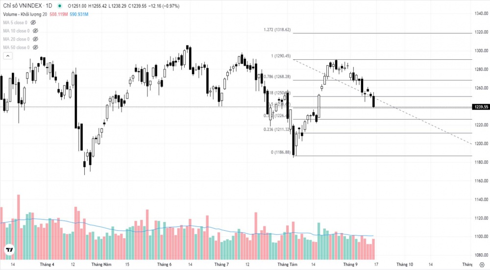 VN-Index tiếp tục trong xu hướng giảm điểm VN-Index tiếp tục trong xu hướng giảm điểm