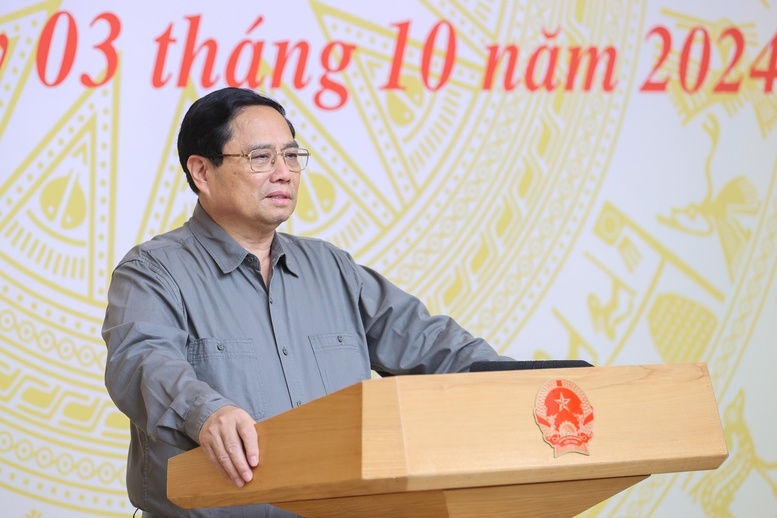 Thủ tướng Phạm Minh Chính phát biểu chỉ đạo tại cuộc làm việc Thủ tướng Phạm Minh Chính phát biểu chỉ đạo tại cuộc làm việc