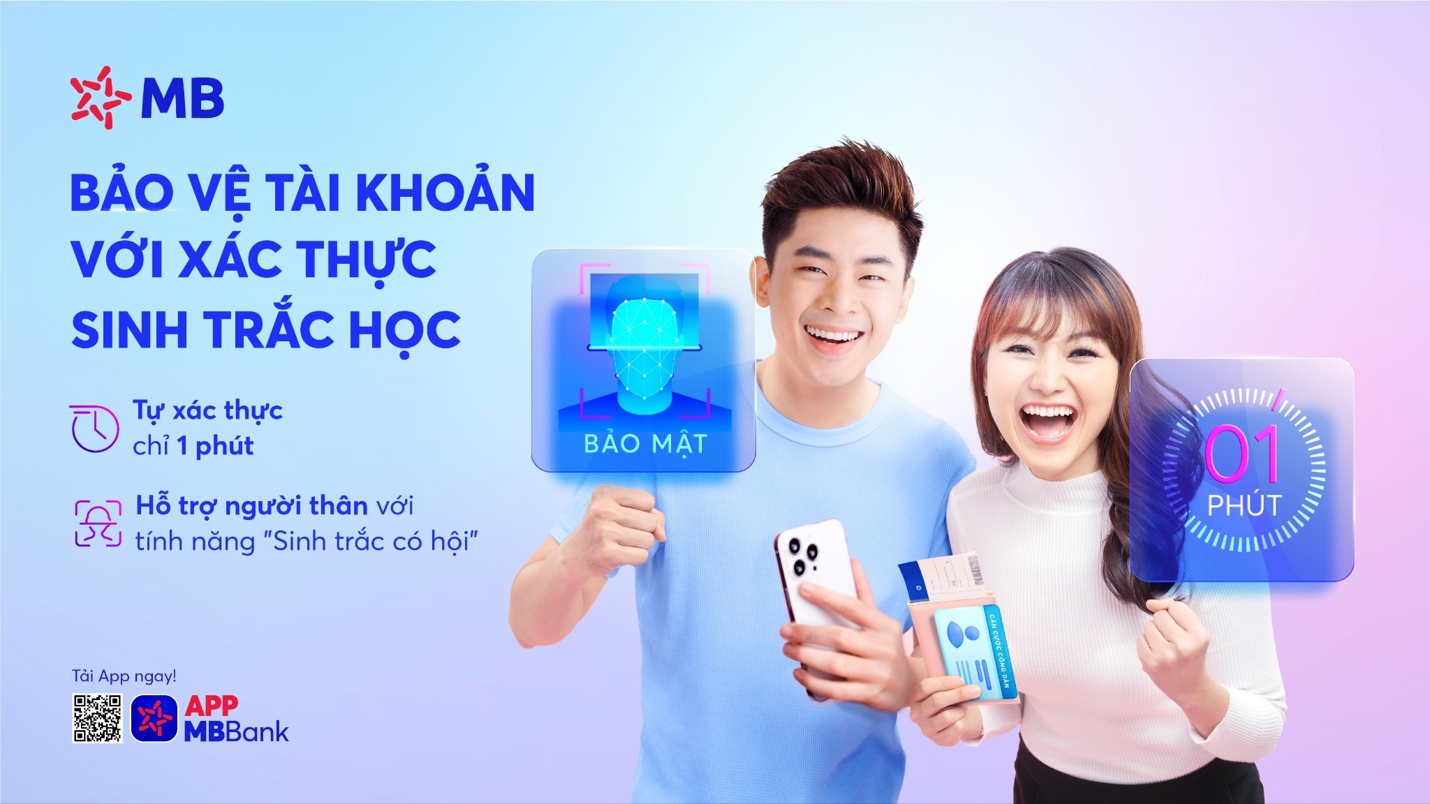 MB hỗ trợ đa dạng cách thức giúp khách hàng chủ động cập nhật sinh trắc học trên App MBBank. MB hỗ trợ đa dạng cách thức giúp khách hàng chủ động cập nhật sinh trắc học trên App MBBank.