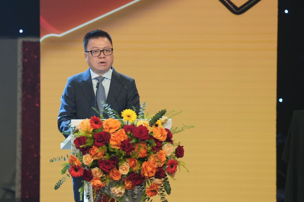 Ông Lê Quốc Minh, Uỷ viên Trung ương Đảng, TBT Báo Nhân dân, Chủ tịch hội nhà báo phát biểu