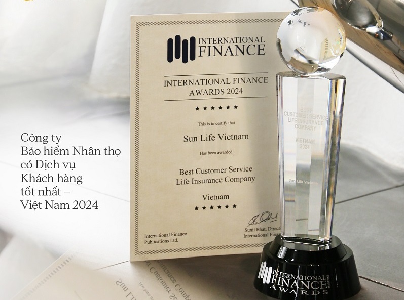 Sun Life Việt Nam nhận giải thưởng "Công ty Bảo hiểm nhân thọ có dịch vụ khách hàng tốt nhất"