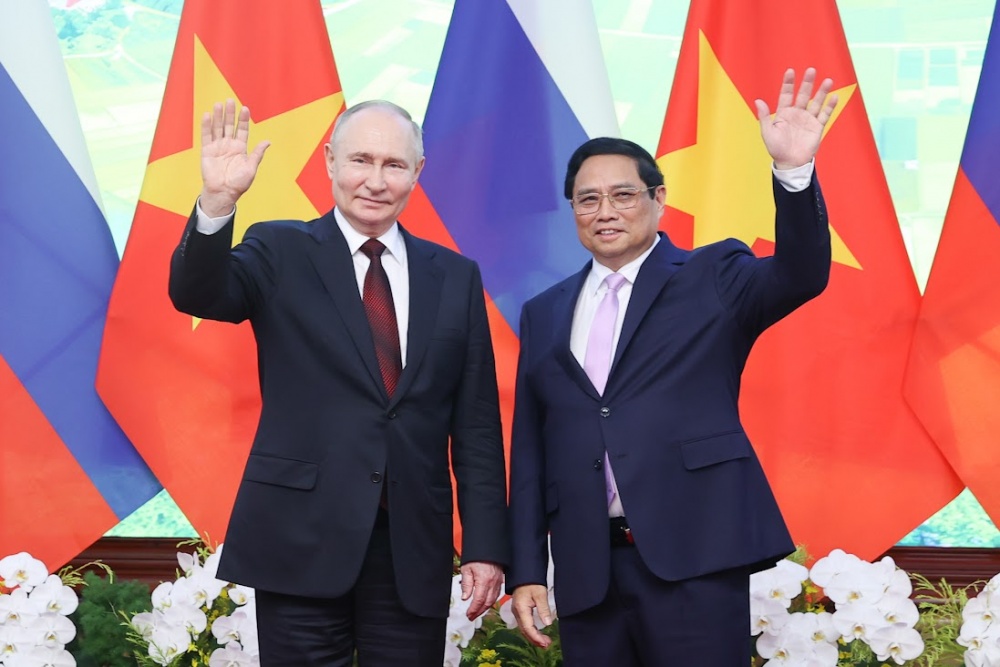 Thủ tướng Phạm Minh Chính hội kiến Tổng thống Nga Vladimir Putin có chuyến thăm cấp Nhà nước tới Việt Nam ngày 20/6/2024 - Ảnh: VGP/Nhật Bắc Thủ tướng Phạm Minh Chính hội kiến Tổng thống Nga Vladimir Putin có chuyến thăm cấp Nhà nước tới Việt Nam ngày 20/6/2024 - Ảnh: VGP/Nhật Bắc