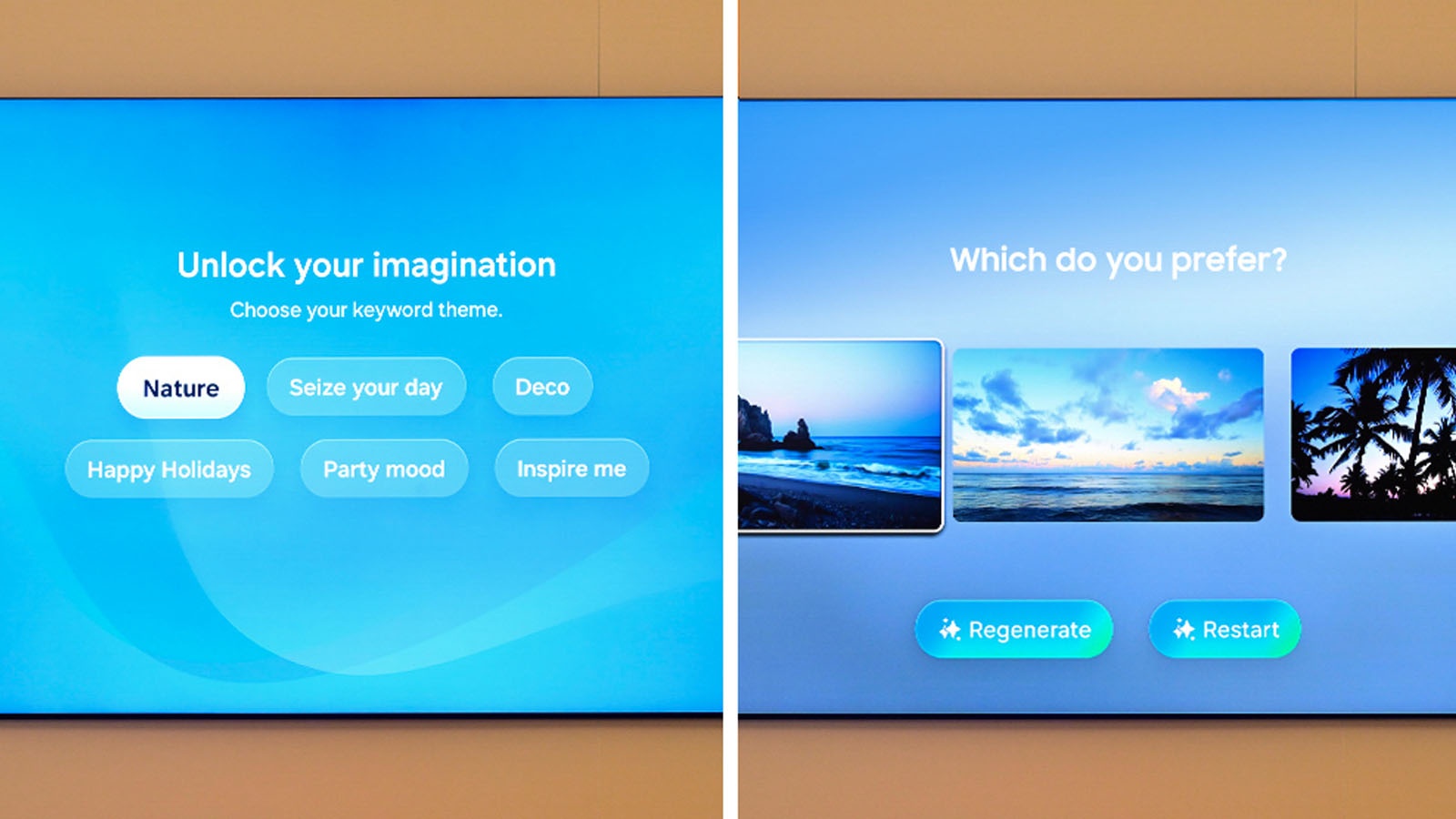 Generative Wallpaper sử dụng AI để tạo ra hình ảnh 4K chất lượng cao phù hợp với sở thích của người dùng, được tối ưu hóa cho màn hình lớn. Tính năng này cho phép người dùng tạo hình nền một cách cá nhân hóa, tái hiện bầu không khí, cảm xúc và sở thích riêng.