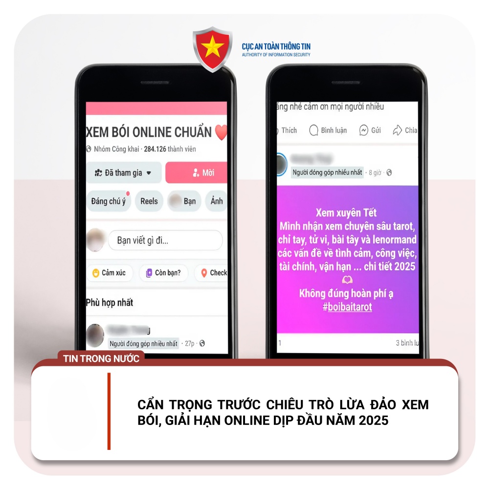 Xuất hiện hình thức lừa đảo xem bói, giải hạn online đầu năm