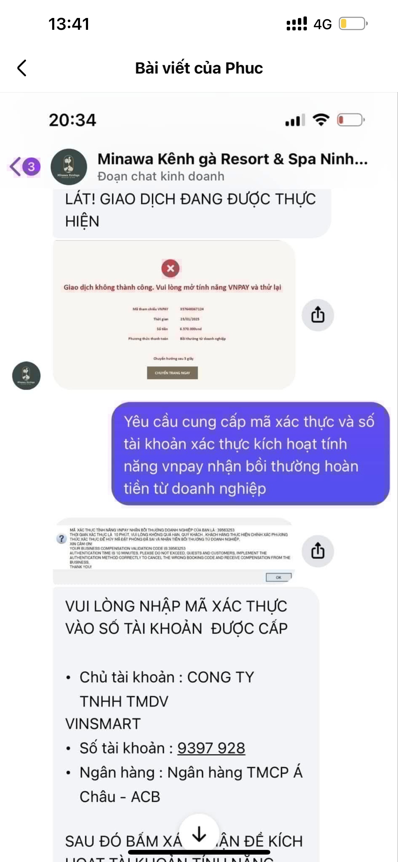 Kẻ gian giả danh VNPAY để lừa đảo người dùng. (Ảnh: Internet)