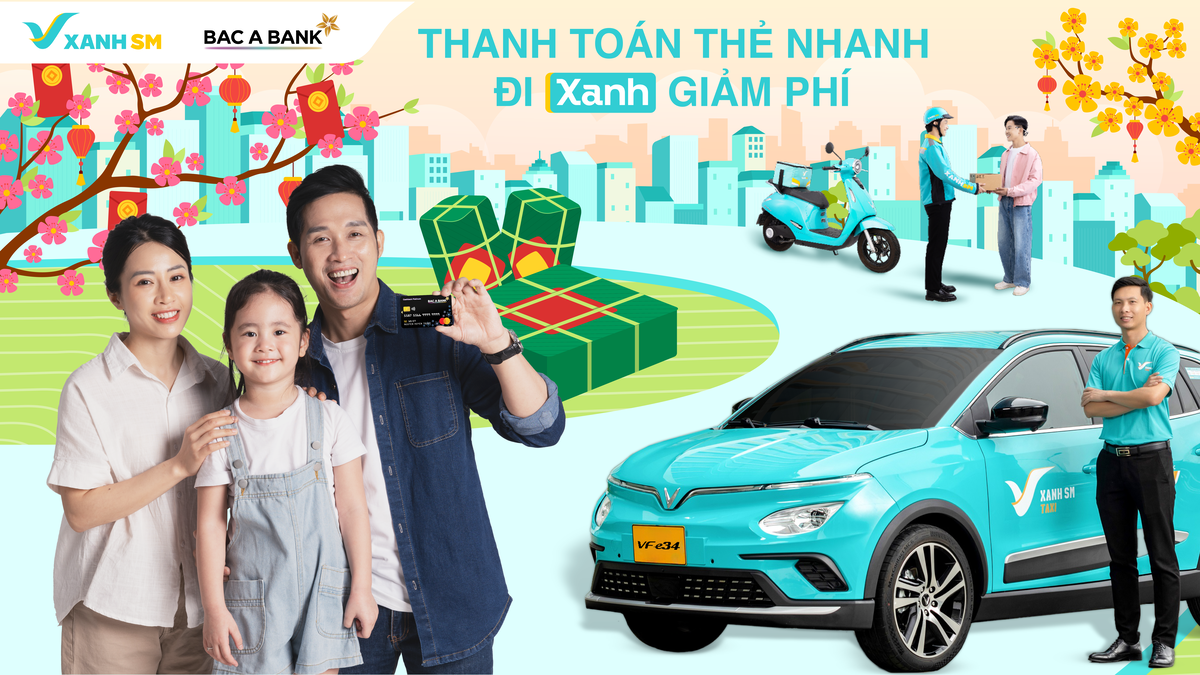Giảm tới 30% khi đặt Xanh SM cho chủ thẻ tín dụng BAC A BANK Giảm tới 30% khi đặt Xanh SM cho chủ thẻ tín dụng BAC A BANK