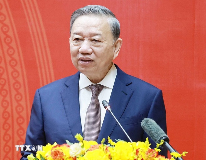 Tổng Bí thư Tô Lâm phát biểu. Ảnh: Thống Nhất/TTXVN